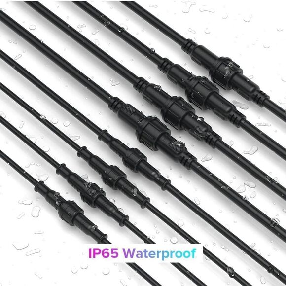 NWT BTF-LIGHTING 3 Core 3 Pin IP65‎ 0.75mm²/18AWG 22mm Waterproof Connector - Picture 9 of 10